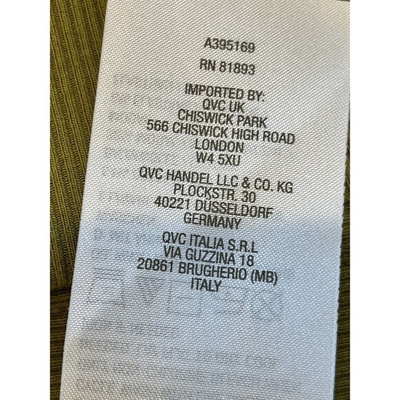 Isaac Mizrahi Live Open Front Cardigan w/Pockets 3/4 Sleeves Sz Small Olive Grn - Picture 4 of 7